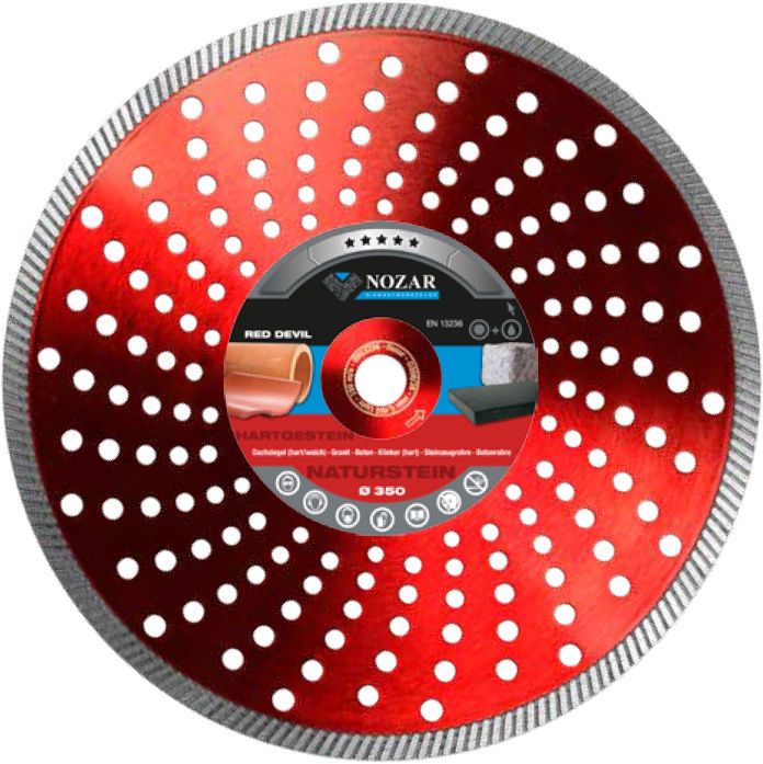 Nozar Dia-Scheibe Red Devil 350x30mm Beton, Beton arm., Natur + Kunststeine