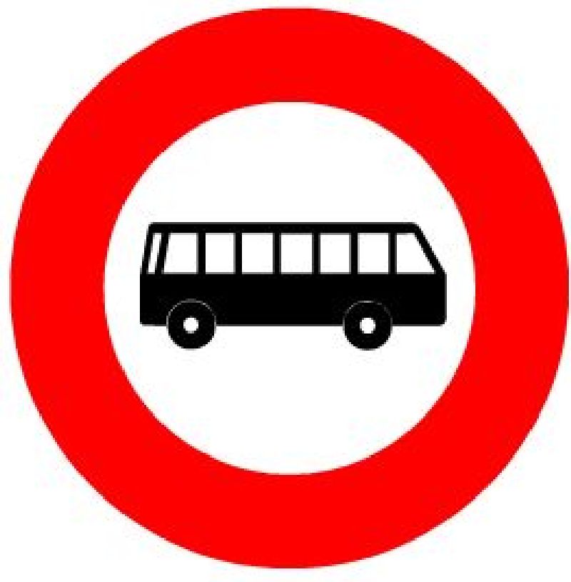 2.08 Verbot für Gesellschaftswagen Ø cm: 40, Ausführung: Scotchlite HIP