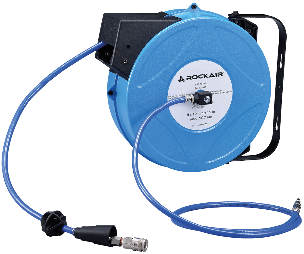 Druckluft-Schlauchaufroller Proton LSR-1 18m Schlauch - 9.5x13.5mm m. Schnellkupp