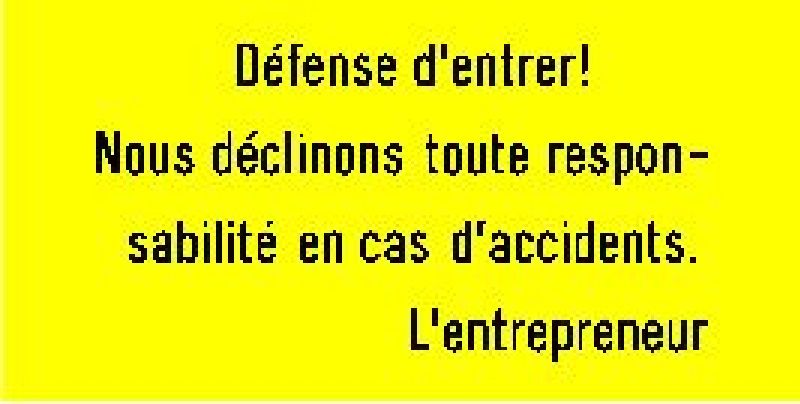 .BAUSTELLENTAFELN ZDEFENSE D'ENTRERZ