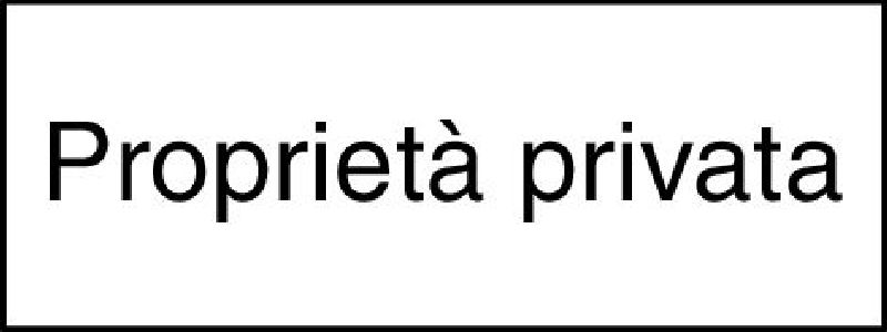 10.333 Zusatztafel EG Grösse cm: 40/20, Text: Proprietà privat