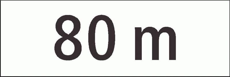 5.01 Distanztafel Scotchlite HIP, Grösse cm: 40/20