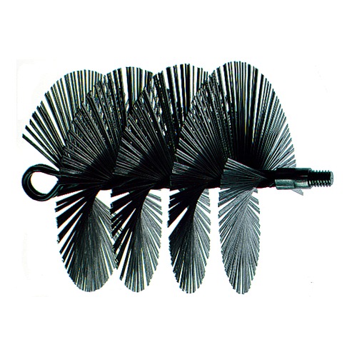 Kaminbürste 205,  M10, D100mm Flachstahldraht schwarz