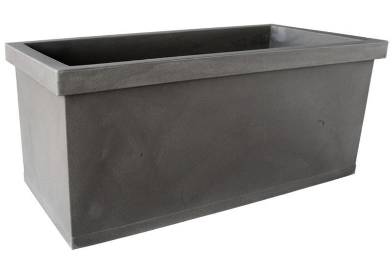 Pflanzkasten Lisci grigio fumo Aussenmass cm: 100X46, Höhe cm: 41