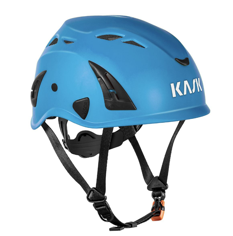 Schutzhelme KASK SUPERPLASMA AQ Royalbla mit 4-Punkt-Kinnriemen, Drehverschluss