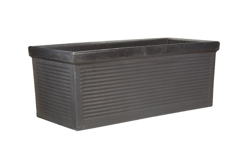 Pflanzkasten Millerighe anthrazit Aussenmass cm: 97X44, Höhe cm: 38