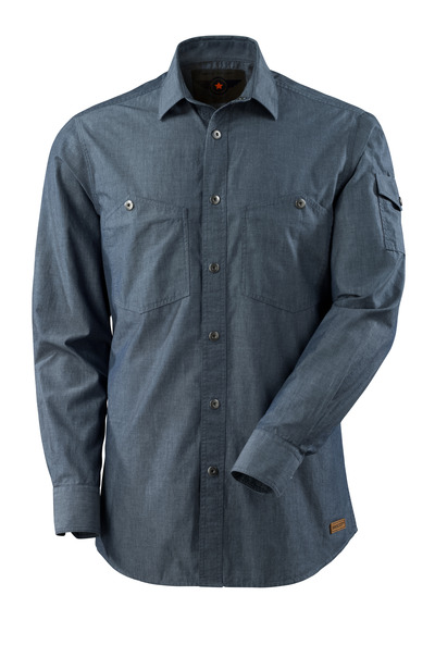 Hemd Shirt chambray Freestyle D-blauer Denim 2XL MASCOT