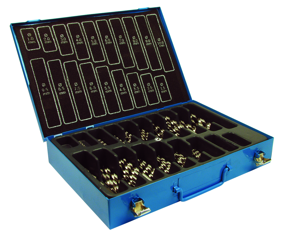 SPIRALBOHRERSATZ 1-10MM HSS / 170TLG GESCHLIFFEN IM KOFFER