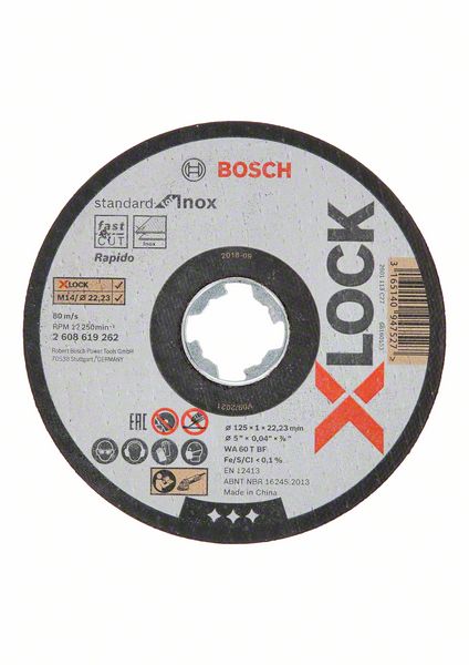 X-LOCK TRENNSCH.DOSE 10STK 125X1MM INOX BOSCH
