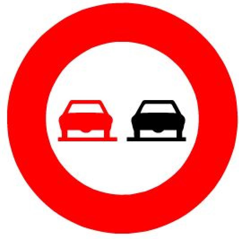 .SIGNAL SCOTCHL. EG ÜBERHOLEN VERBOTEN