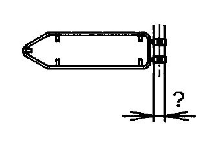 .WEGWEISERR.100X20CM MIT SEITL. ROHRSCHELLEN