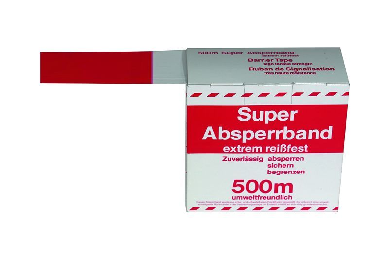 ABSPERRBAENDER 500 M ROT-WEISS