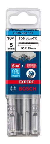 SDS-PLUS 7X BOHRER  5x50x115 -10 Stk BOSCH EXPERT