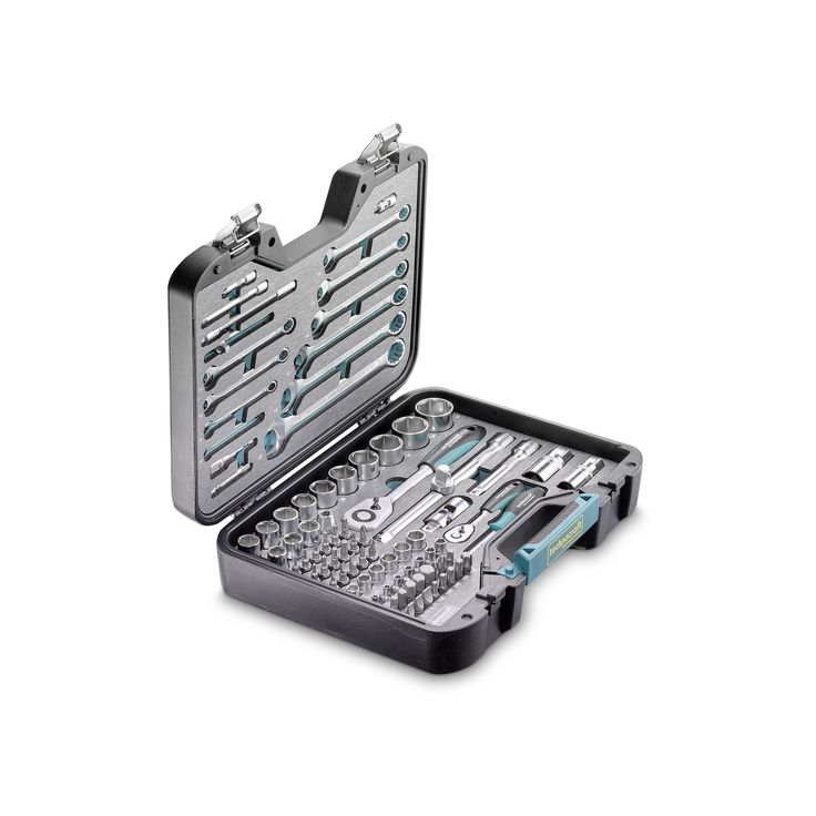 TECHNOCRAFT Steckschlüsselsatz SILVERLIN 86-tlg, 1/4" + 1/2"