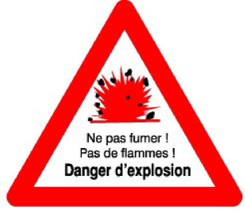 17.81.EF Signaux de danger d'explosion Grösse cm: 60, Text: Danger d'explosion