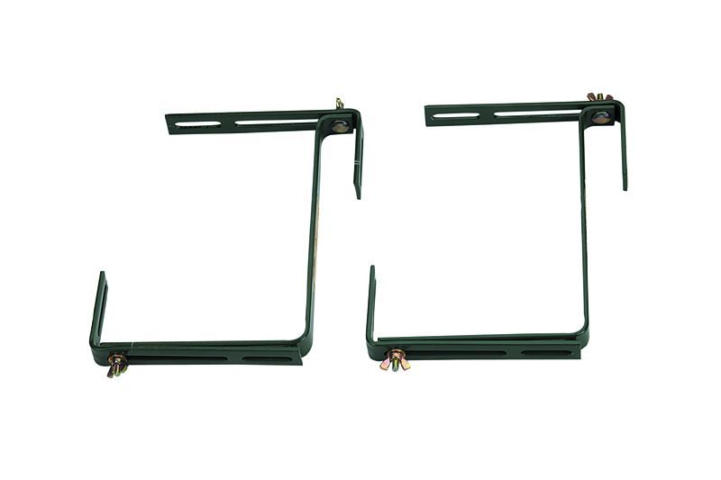 .BLUMENKISTLI-HALTER  PAAR 2-FACH VERSTELLBAR SILBER