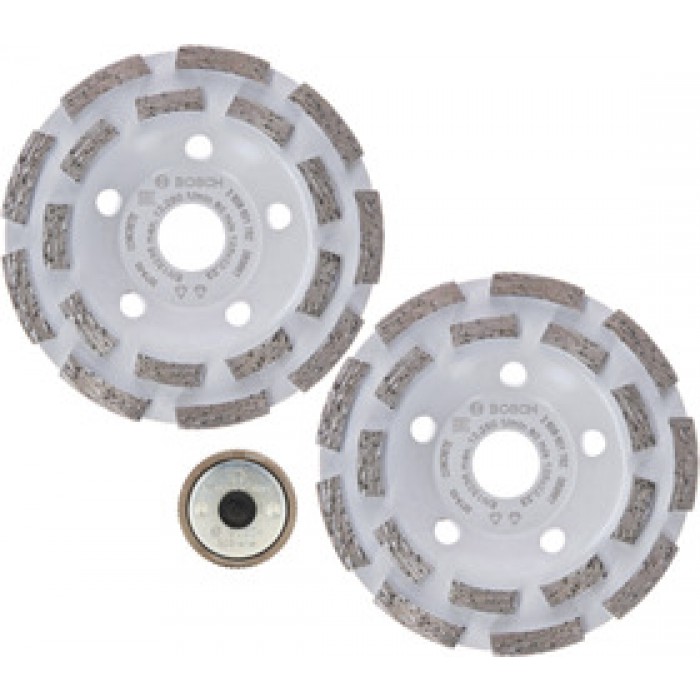 2 x DIAMANT-TOPFSCHEIBE 125mm für Beton + SDS Clic Mutter