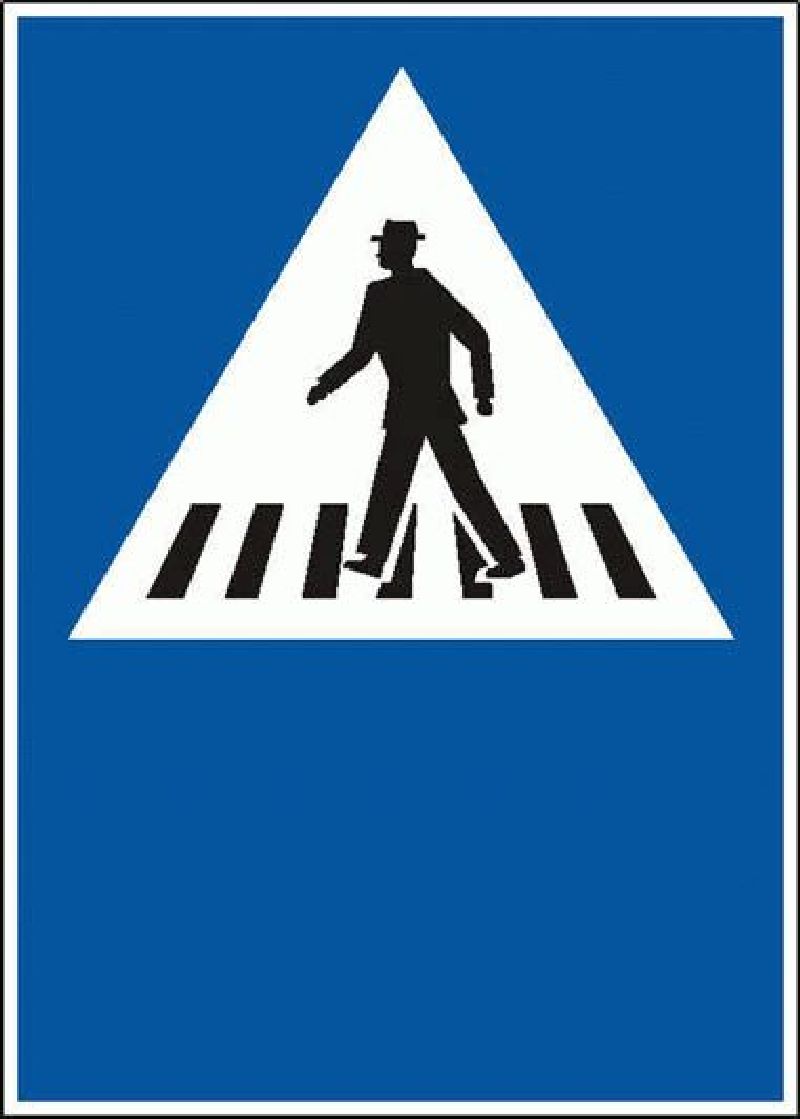 4.11 Standort eines Fussgängerstreifens Grösse cm: 35/50, Ausführung: Scotchlite