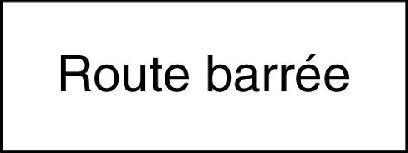 10.262 Zusatztafel EG Grösse cm: 40/20, Text: Route barrée