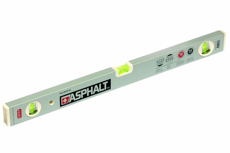 Wasserwaagen ALU ASPHALT A5-3, 3 Libelle Länge mm: 1800, Profil mm: 50x21