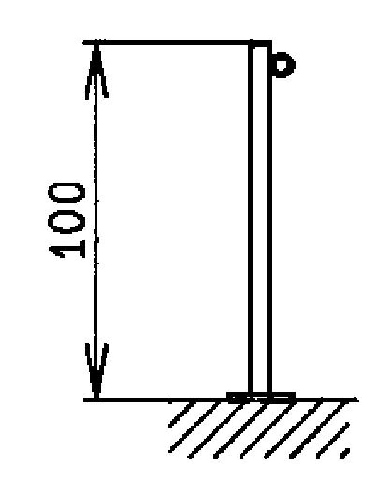 Absperrpfosten mit Bodenplatte Rohr Ø: 1.5, Ringe: 1