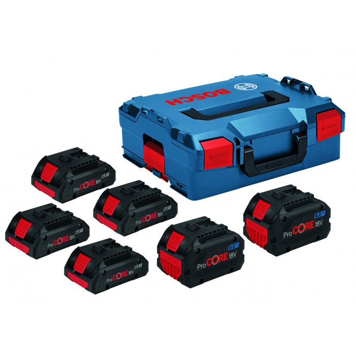 Akku-Paket 4x PC18V4.0+2x PC18V 8.0 (L) BOSCH ProCORE