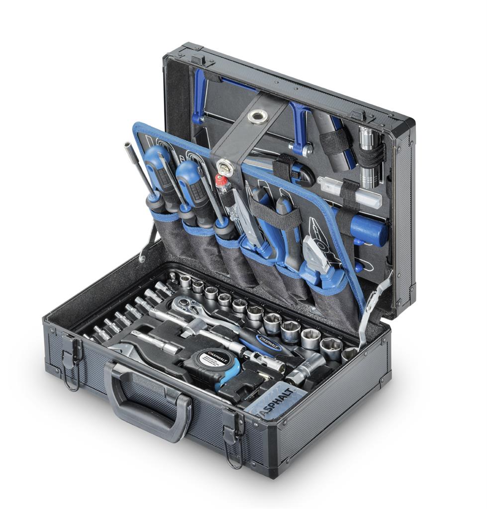 Werkzeugkoffer Alu ASPHALT 114 Tlg 1/4" + 3/8"            AKTION