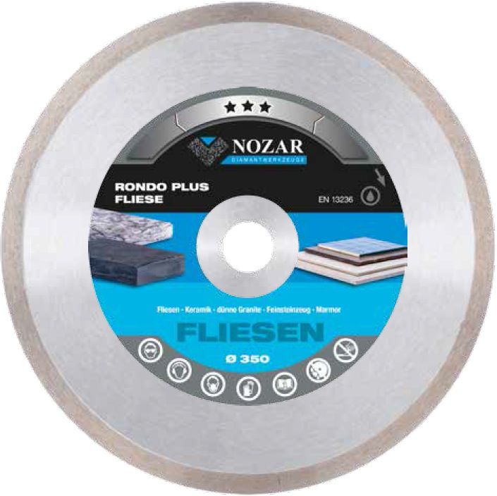 Nozar Dia-Scheibe Fliese Rondo Plus 300 Bohr. 25.4mm, dünne Granite, Klinker