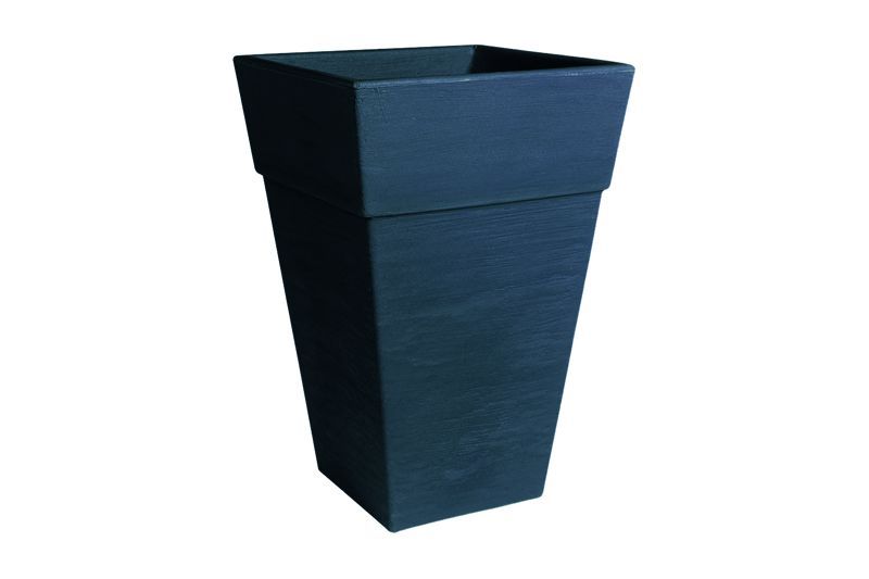 Pflanztopf Metaponto anthrazit Hoehe cm: 46, Aussenmass cm: 30X30