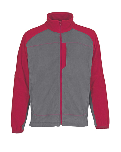 Fleece-Jacke Messina Gr. M  Anthrazit/Rot