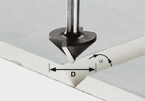 Gipskartonfräser HW S8 D32/90°
