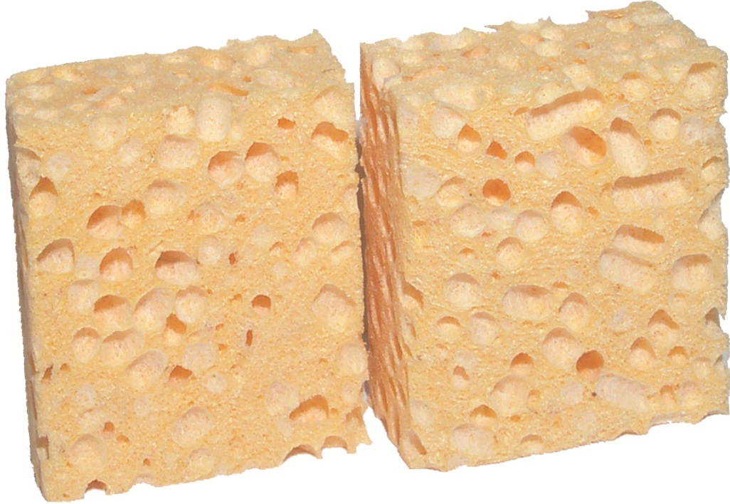 Kachelbild Schwämme, Stahlwolle