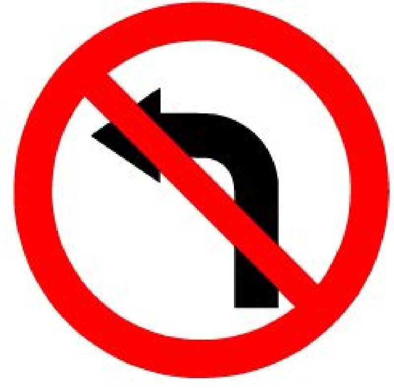 .SIGNAL SCOTCHL. EG LINKS ABBIEGEN VERBOTEN