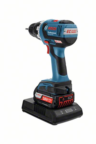 Akku Bohrschrauber Bosch GSR 18V-EC Mi-B 2 Akku 2.0Ah Wireless Charging