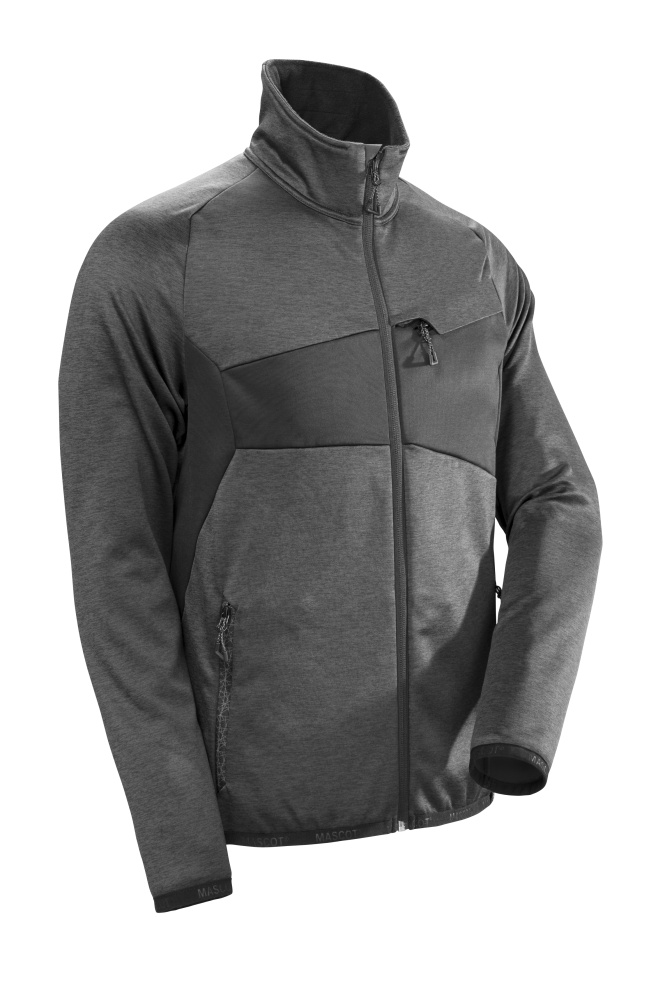 Fleecepullover mit Reißverschluss Gr. M  18103-316-1809 Dunkelanthr./Schwa