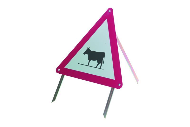 .SIGNALZKUHZ CG MIT FUSS 20 CM AB BODEN, MONTIERT