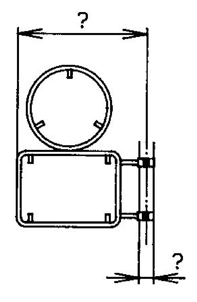 Rohrrahmen m.seitl.RS f.rund+rechteck.Si Grösse cm: Ø 60 + 85 x 60