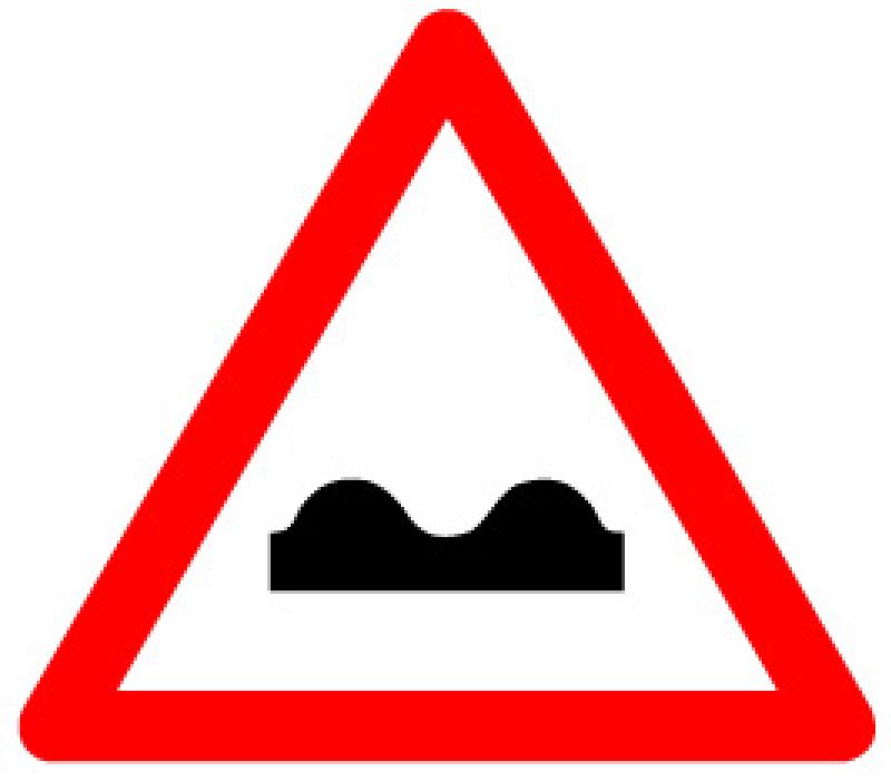 1.06 Unebene Fahrbahn 90 cm, Ausführung: Scotchlite HIP