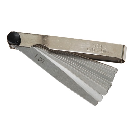 Fühlerlehre 21 Blatt 0,05-2,0 mm Stahl
