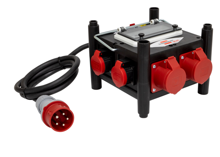 Stromverteiler Kompakt BSV 3 - FI/16 IP5 Stapelbares, Gummigehäuse