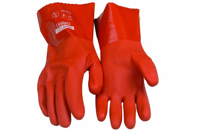 Handschuh OR 651 rot Soft PVC