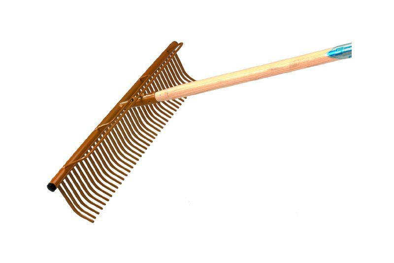 RASENRECHEN STAHL 40 ZINKEN, 71 CM MIT STIEL