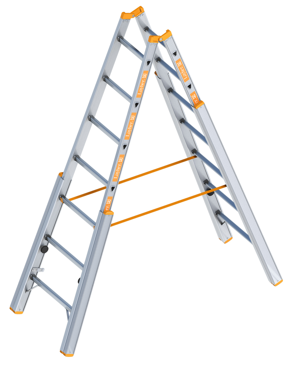 Treppenstehleiter 1061 2X5 Sprossen, 1,55m