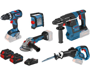 Bosch 5-Tool 18V Set GSB 18V-60 + GBH18V GWS 18-10c +GAS18V + GLI 18 + 2x8.0 +1x4