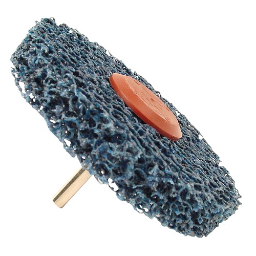 Grobreinigungsscheibe blau,mit Schaft, C 75x13x6mm Grobr.sch. CG-ZS 75x13x6 bl