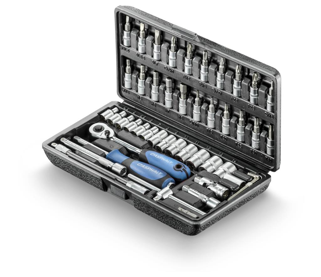 Steckschlüssel-Satz ASPHALT 1/4"  46-tlg