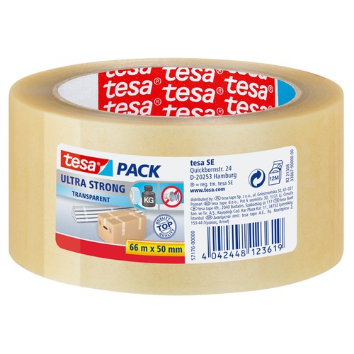 tesapack PVC transparent 66 : 38, 57174 PVC transp.Länge 66 m / Breite 38 mm