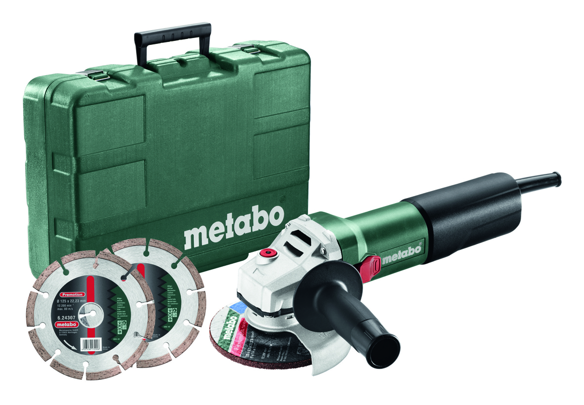 Winkelschleifer Metabo WQ 1100-125 SET KOFFER + 2 DIA-SCHEIBE