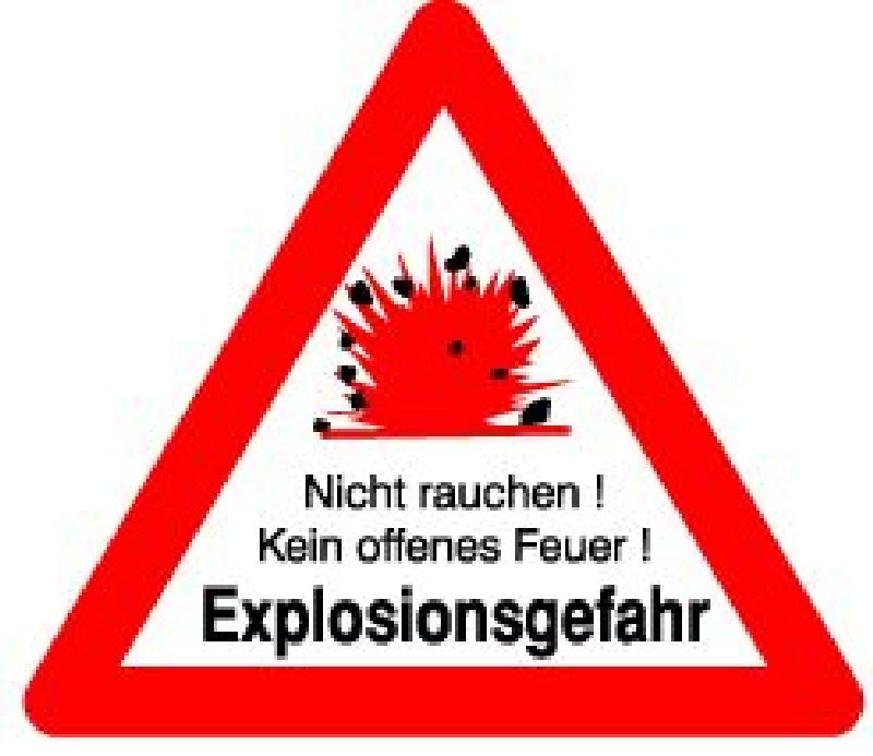 17.81.ED Explosionsgefahr Grösse cm: 60, Text: Explosionsgefahr