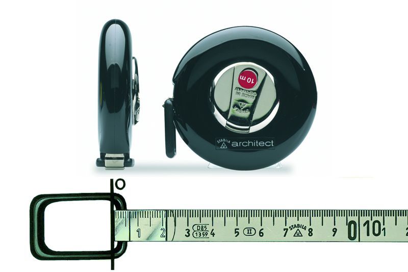 Stahl-Kapselbandmass Typ architect Länge m: 10, Bandbreite mm: 10
